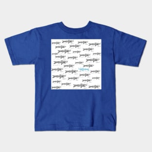 Blue Sardine Fish Kids T-Shirt